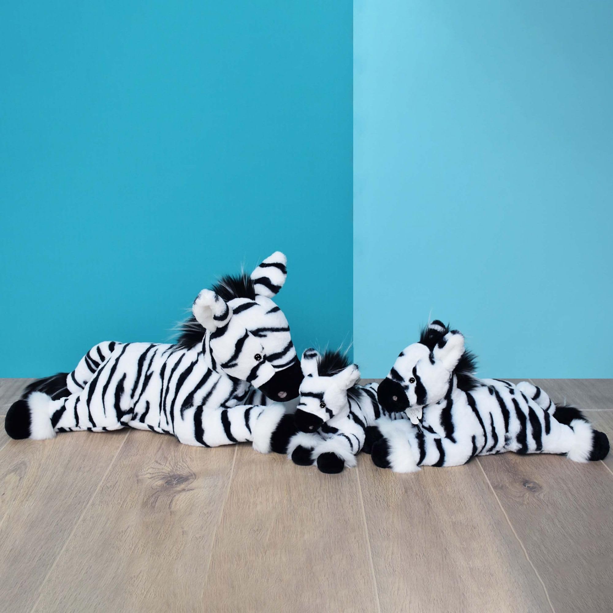 HISTOIRE D’OURS - Très Grande Peluche Zéphir Le Zèbre 50 cm Blanc Et Noir - Collection Terre Sauvage - Peluche Douce Style Animalier Pour Enfant Dès La Naissance - Livrée Sous Polybag - HO3050