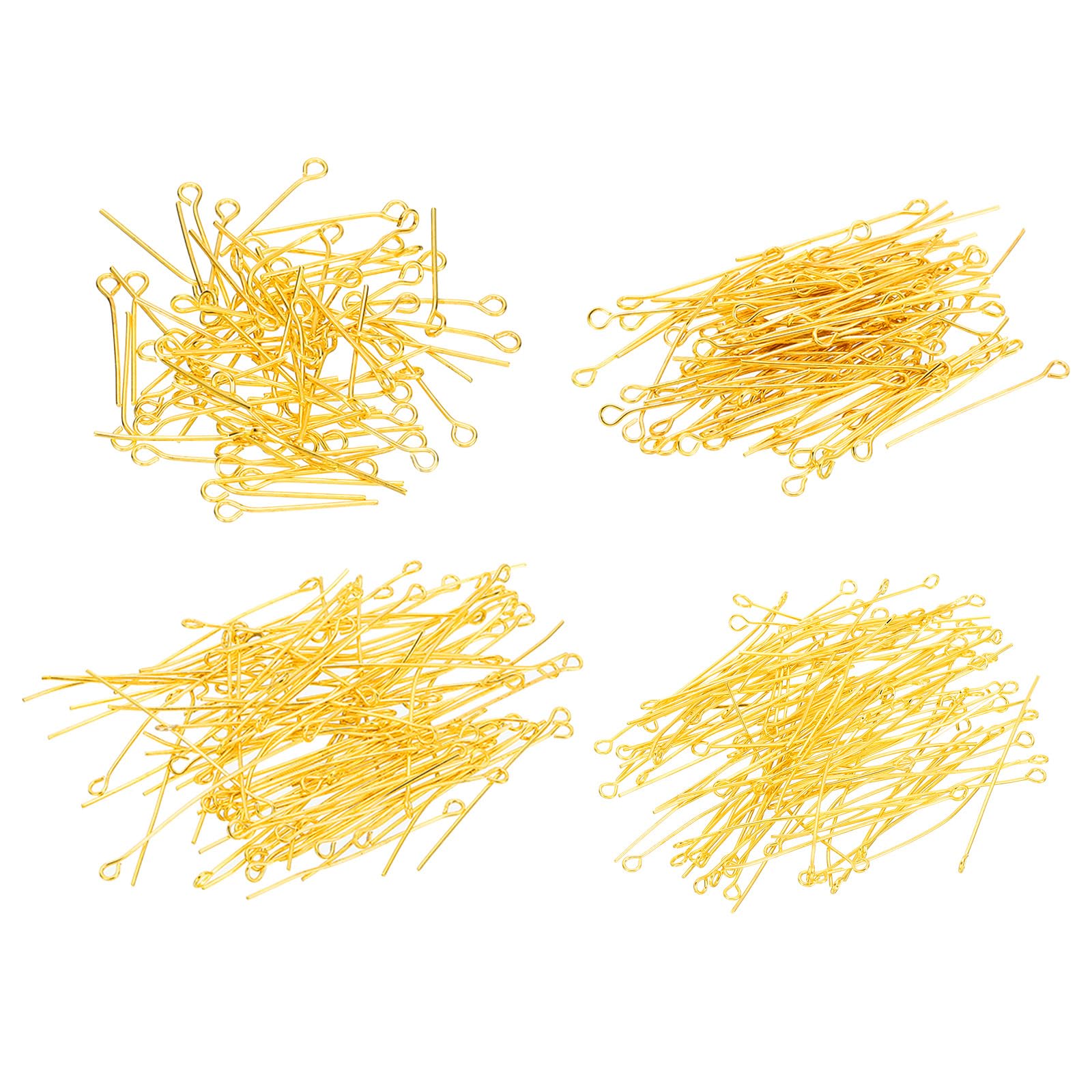 PATIKIL 600Pcs Gold Tone Open Eye Pins, 20mm/30mm/40mm/50mm, Jewelry Making Findings