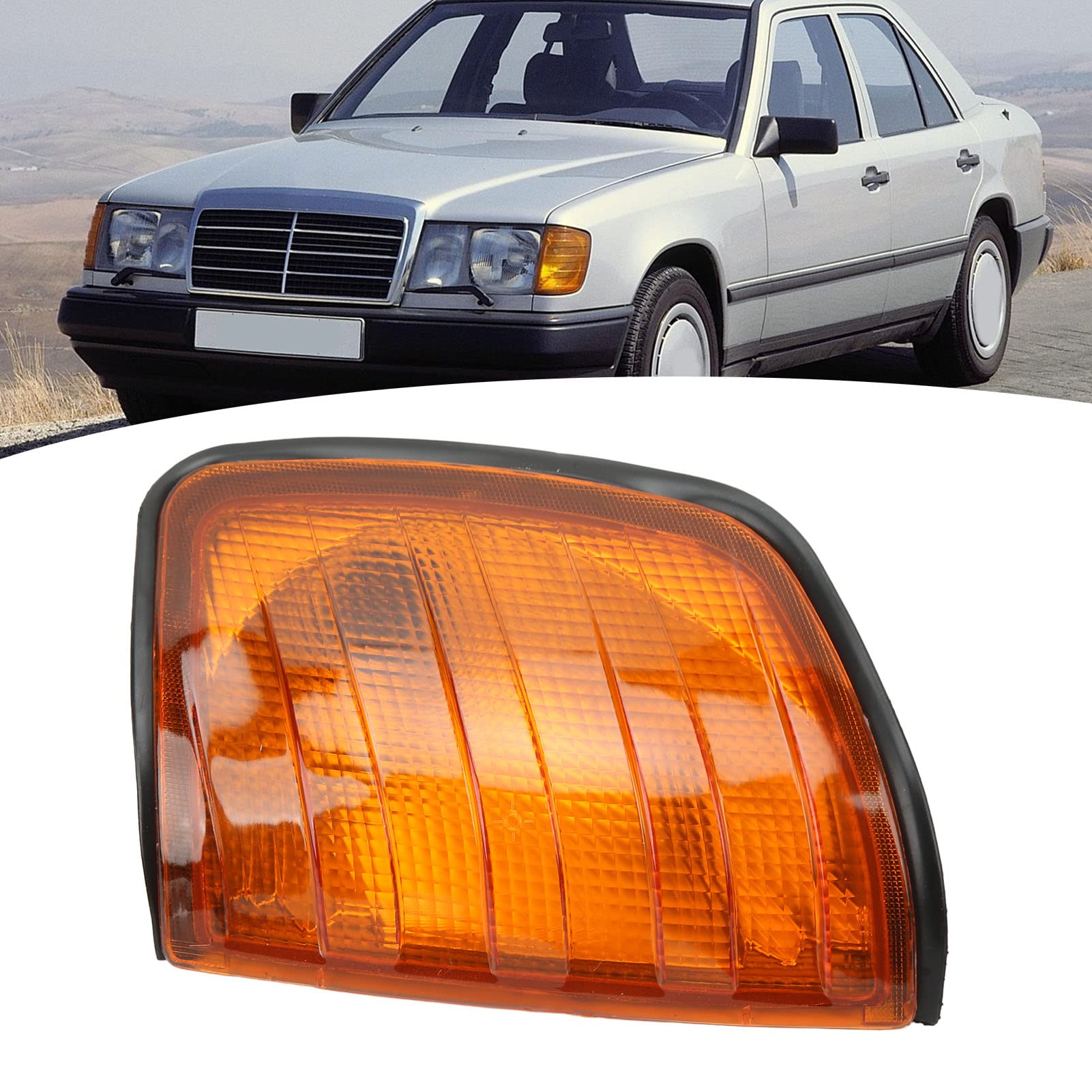 Clignotant D'angle Avant Droit Pour Mercedes Classe E W124 (1984-1995) - Compatible Nombreux Modèles, Jaune, Référence 1248260143