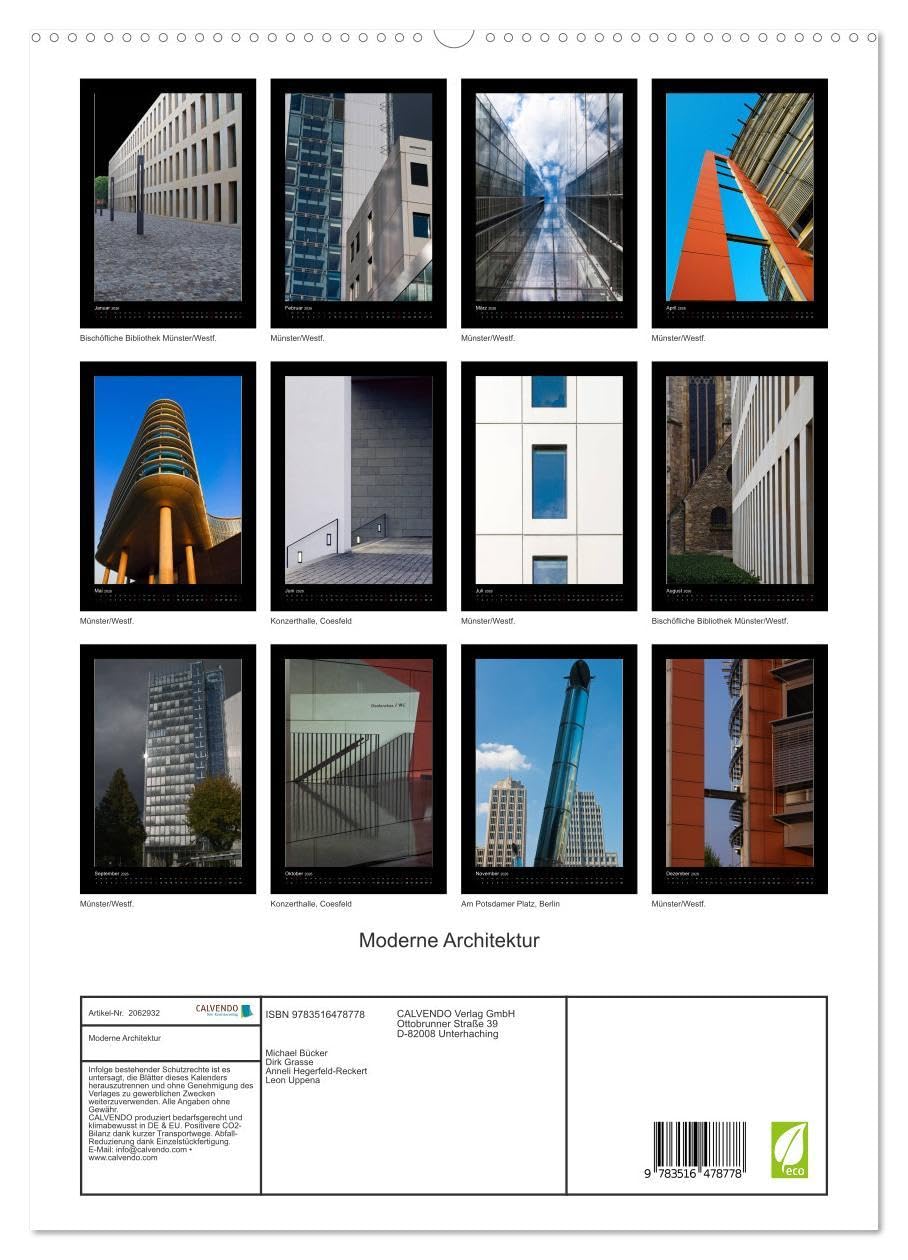 Moderne Architektur (hochwertiger Premium Wandkalender 2026 DIN A2 hoch), Kunstdruck in Hochglanz (CALVENDO Orte)
