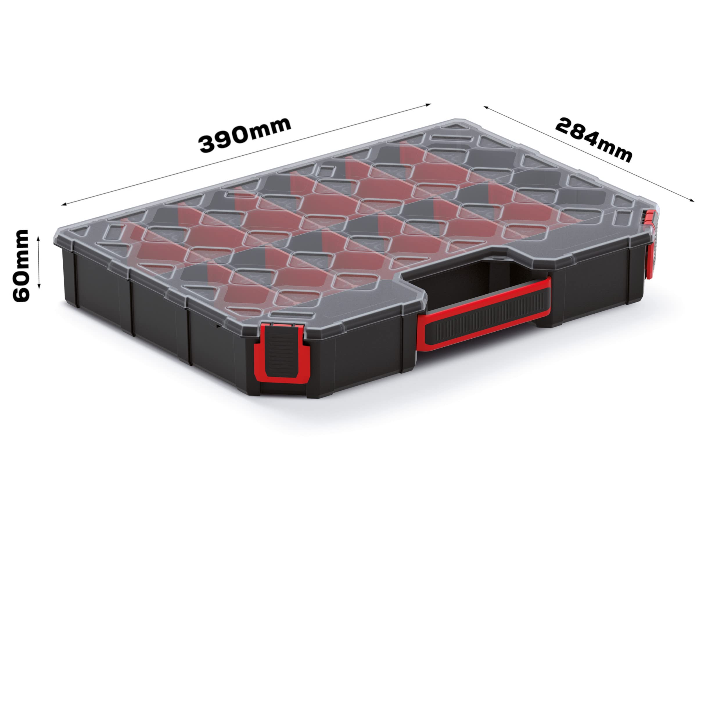botle Organizador para tornillos, contenedor de taller, 29 x 41,5 x 29,5 cm, universal, maletín, armario de herramientas, caja de clasificación, cajas de clasificación, garaje