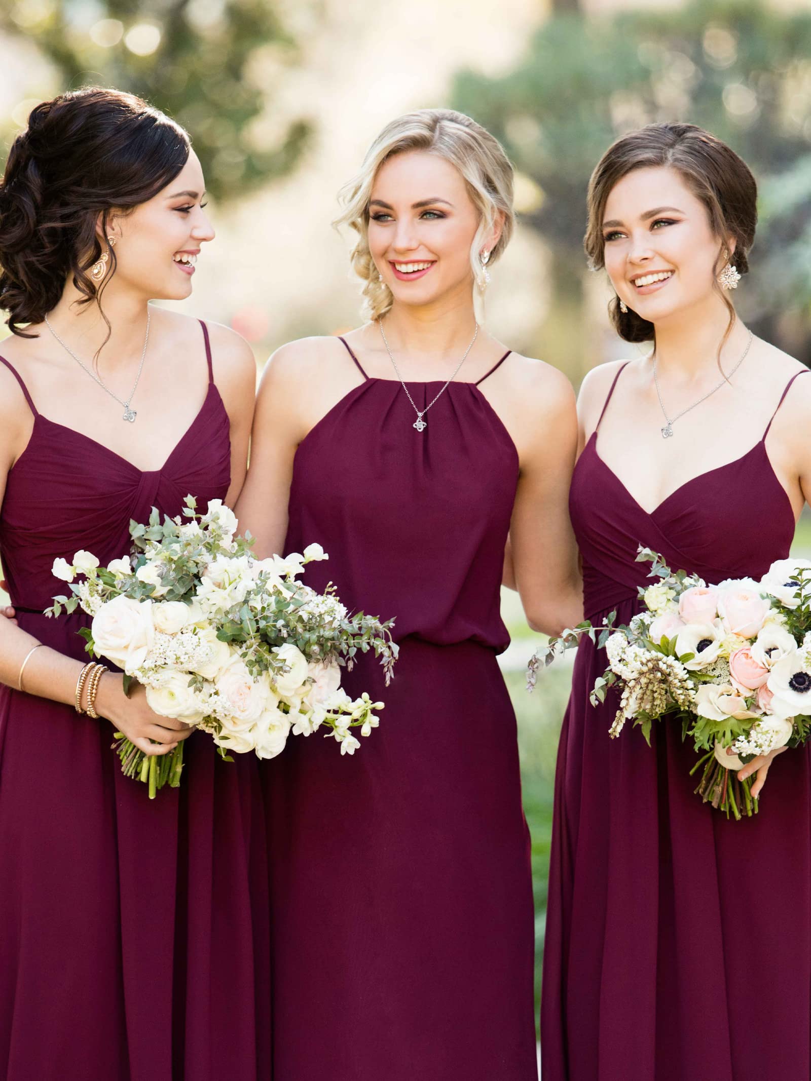 choice of all 2/3/4/6/8Pcs Bridesmaid Gifts Bridesmaid Necklace for Women Tie The Knot Necklace Wedding Gifts Bridesmaids Proposal Gift