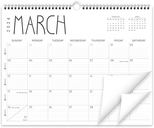 Miniatura 1 de Calendario de pared 2024  Calendario mensual de 12 meses de enero de 2024 a diciembre de 2024, calendario colgante de 14 x 11 pulgadas con