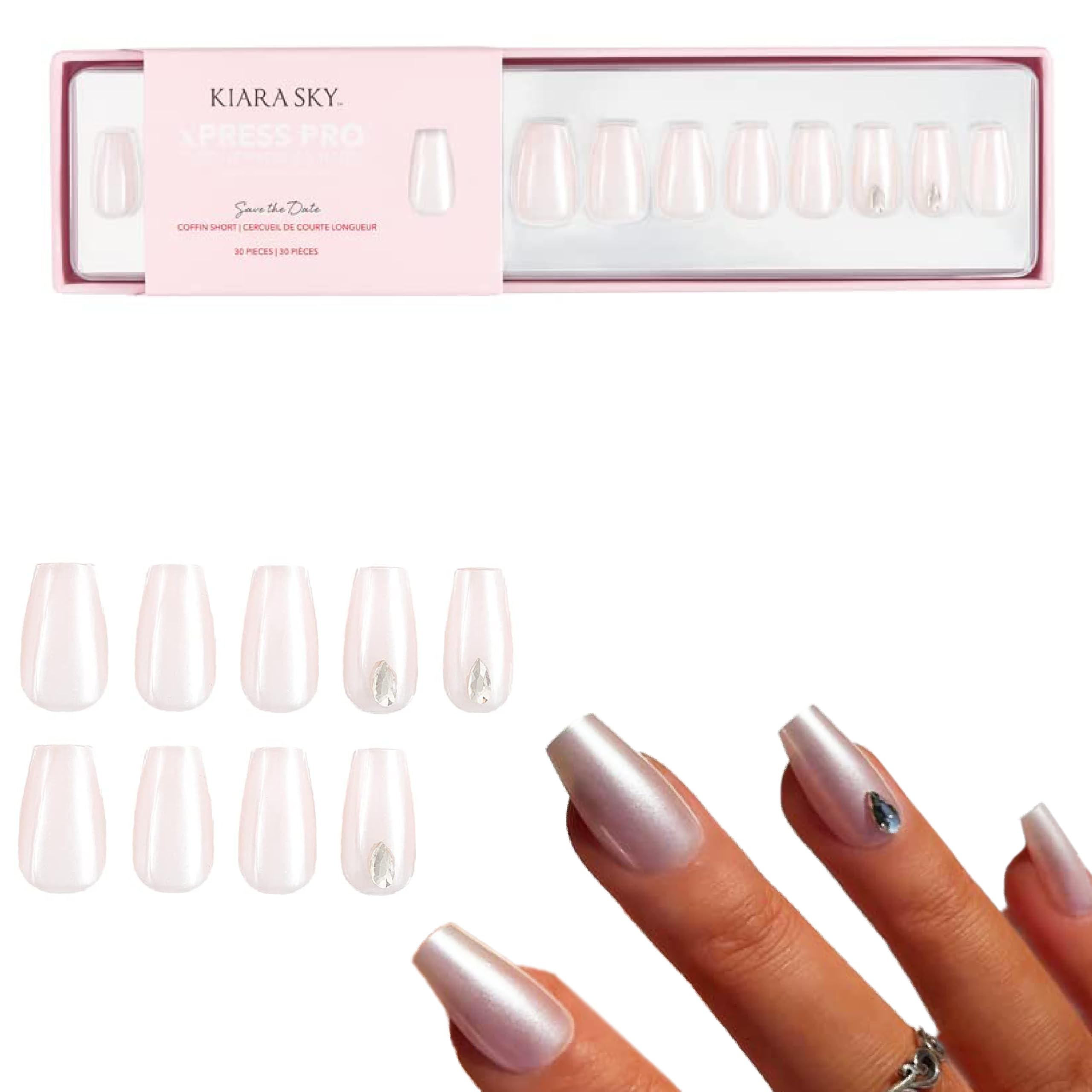 Xpress Pro Acrylic Press On Nails - Save The Date