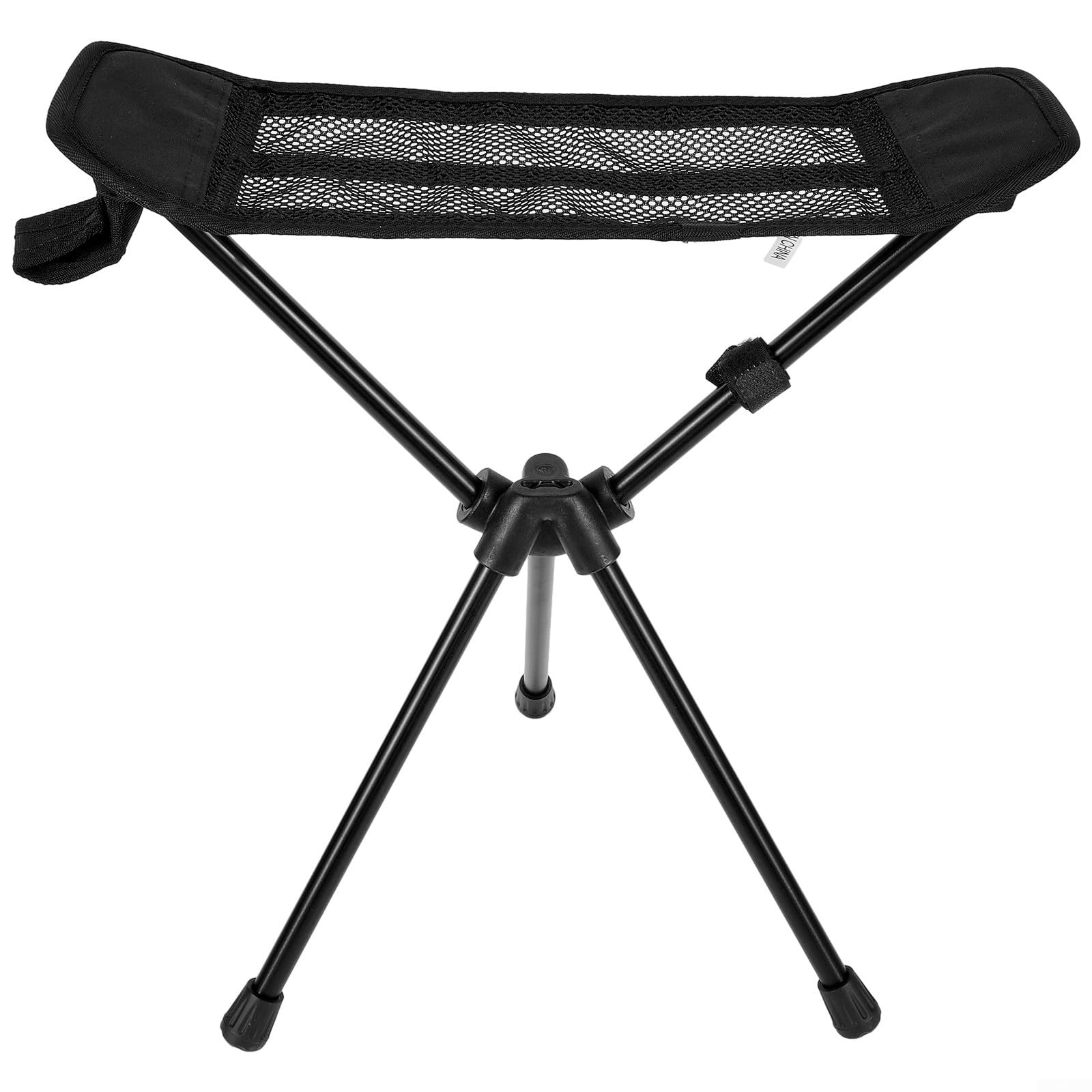 MIKMLYZE Camping Chair Foot Rest Attachment Portable Foldable Stool with Aluminum Alloy Frame and 600D Oxford Cloth Breathable Mesh for Outdoor Camping Fishing Travel or Home Use Black