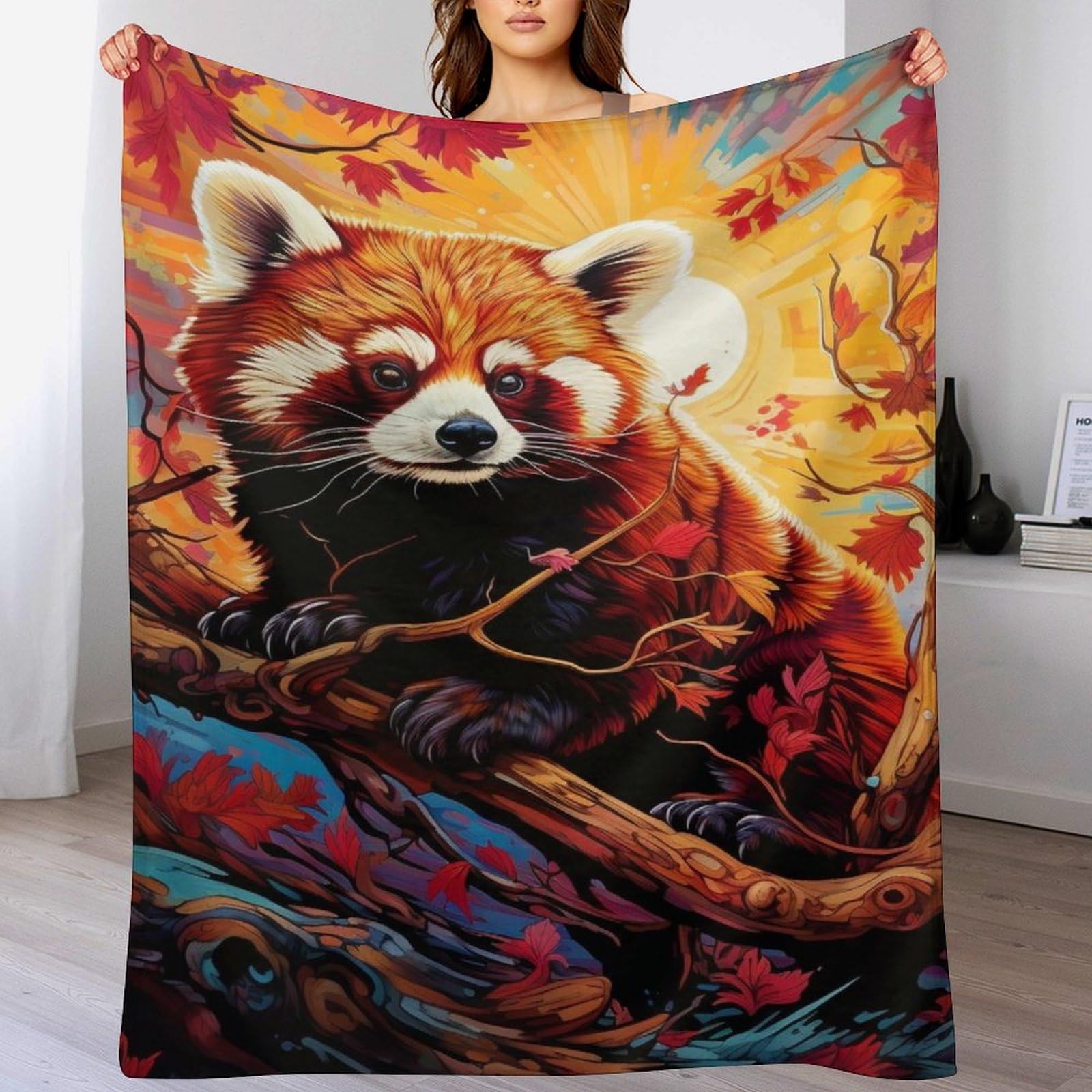 Couverture raton laveur chaude pour des moments de tendresse en famille