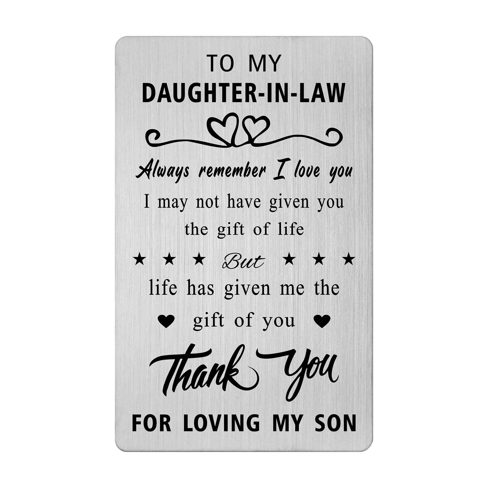 Gezxin Mothers Day Card for Daughter in law- Future Daughter in law Birthday Gifts- Christmas Xmas Valentines