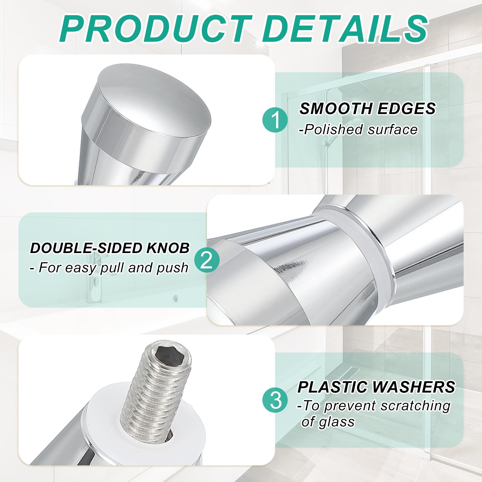 PATIKIL Glass Shower Door Handle - Image 3