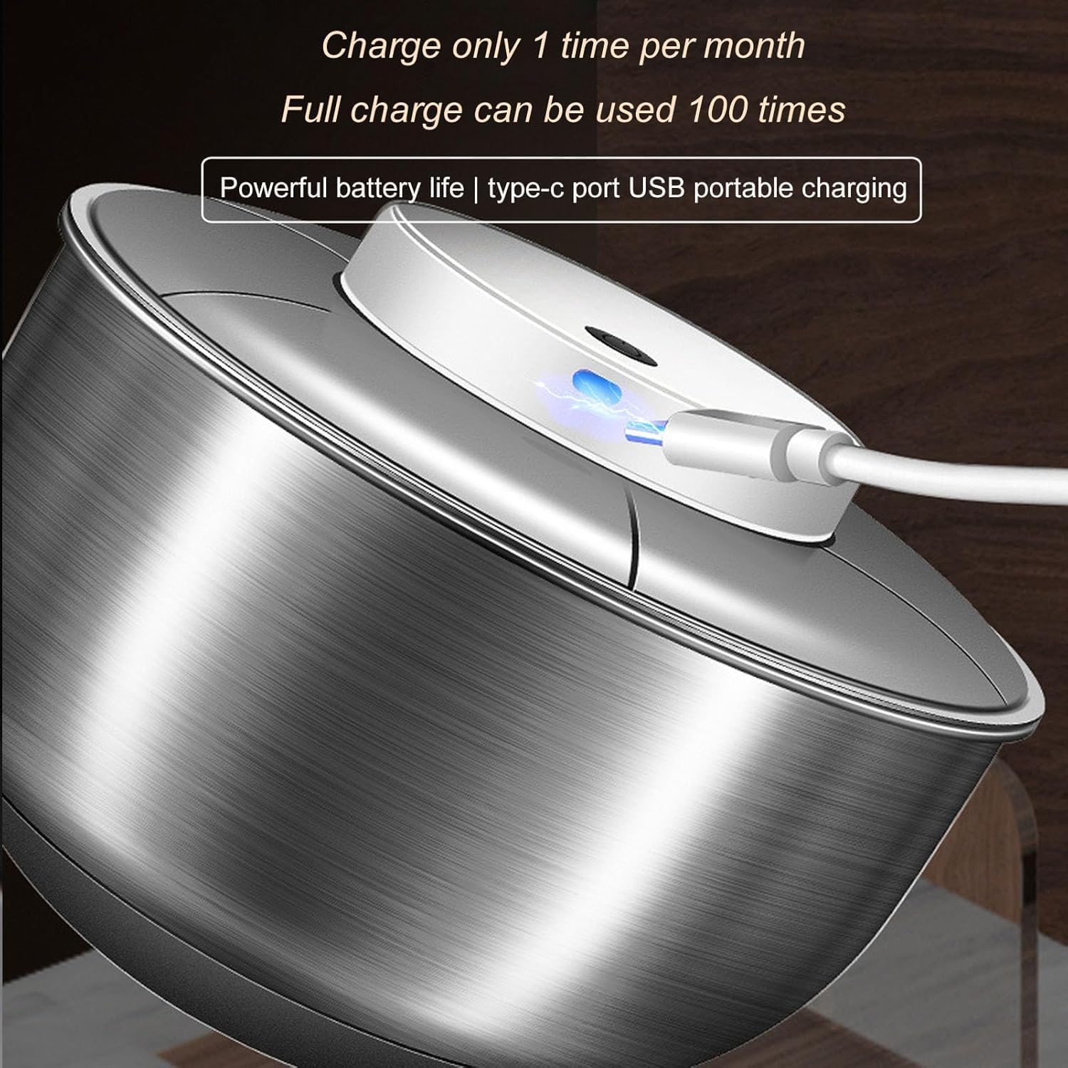 Electric Salad Spinner, Automatic USB Rechargeable Stainless Steel Lettuce Spinner Dryer with 4.8L Large Capacity for Greens Fruits Vegetables, Cordless Kitchen Gadget for Meal Prep