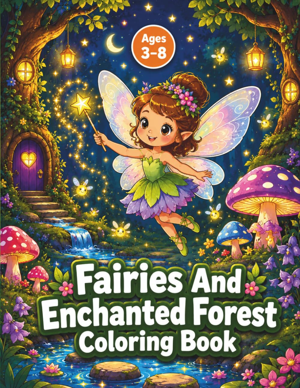 Fairies And Enchanted Forest Coloring Book