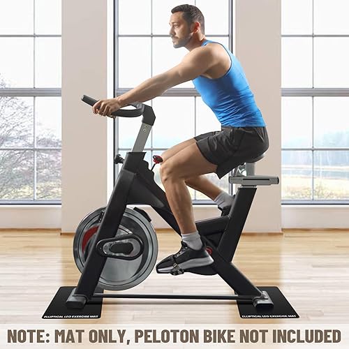 Miniatura 7 de Alfombrilla elíptica para debajo del escritorio, equipo de ejercicio antideslizante para bicicleta Peloton, pequeña alfombrilla de ejercicio para