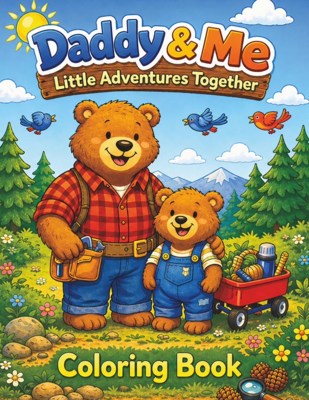 Daddy & Me Little Adventures Together: Coloring Book for Kids Ages 3–8 | Easy Coloring Pages for Toddlers | Father & Child Activity Book