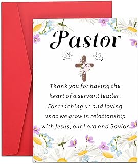 Pastor Appreciation Cards for Pastor Anniversary Cards Thank You Gifts for Men Women Pastor Clergy Month Birthday Gifts for Him Preacher Church Leader Appreciation Gift Christmas Retirement