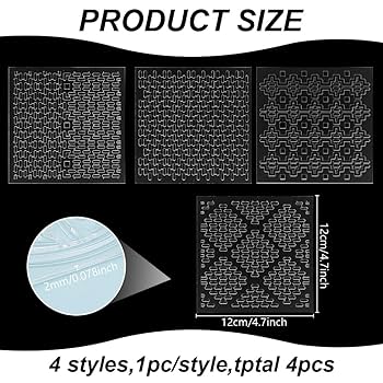 Amazon.co.jp: FREEBLOSS 4個 12x12cm プラスチック刺し子