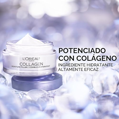 Miniatura 5 de L'Oreal Paris Hidratante facial diario de colágeno, crema facial antienvejecimiento para reducir las arrugas y proporcionar una hidratación intensa