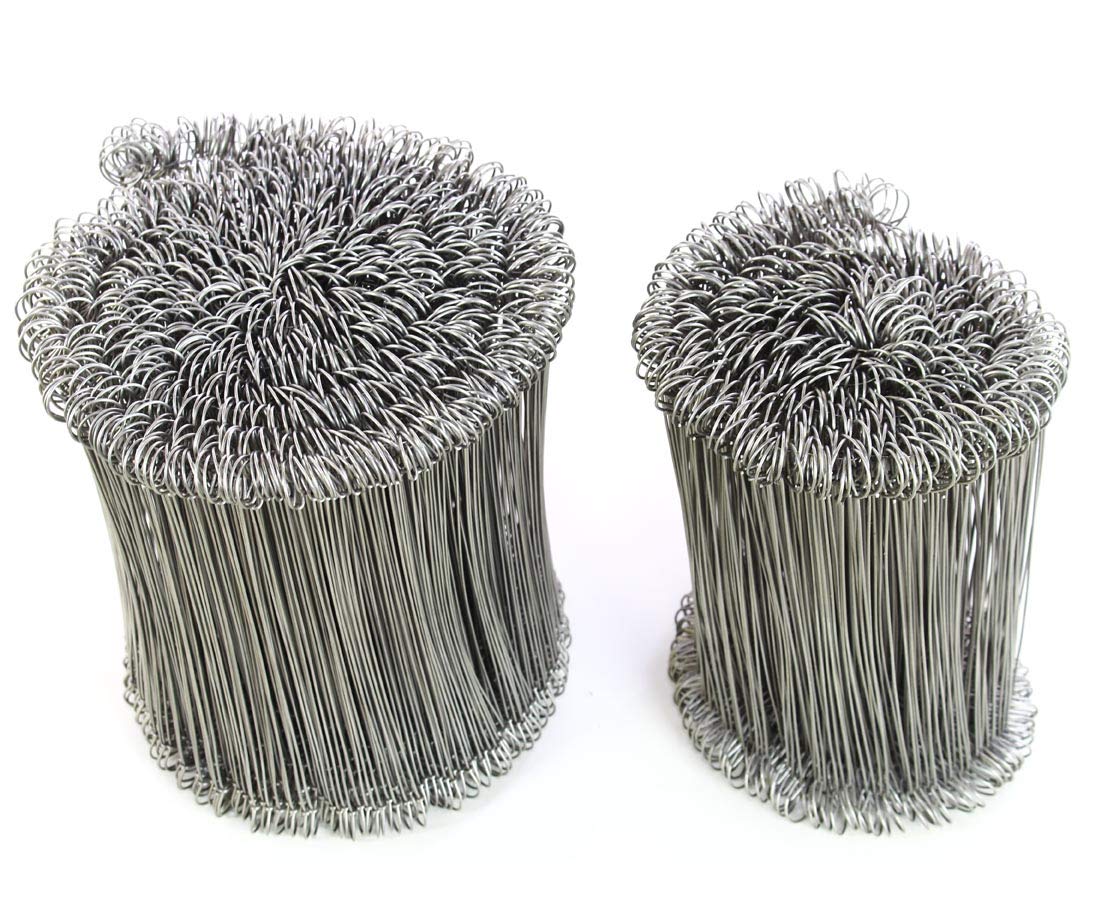 bambus-discount.com Drut do wiązania ze stali nierdzewnej do mocowania przed wzrokiem, długość 18 cm, zestaw 500 sztuk
