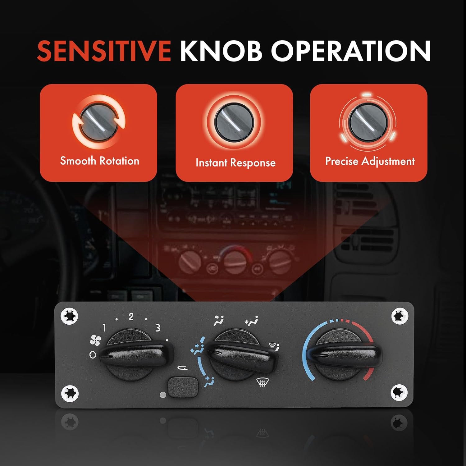 A-Premium Heater Climate Control Panel Module Compatible with Freightliner 108SD/114SD/B2 2018-2021, M2 100 2002-2006, M2 106 2002-2024, M2 112 2003-2024, S2G 2018-2020 & Thomas Saf-T-Liner 2004-2015