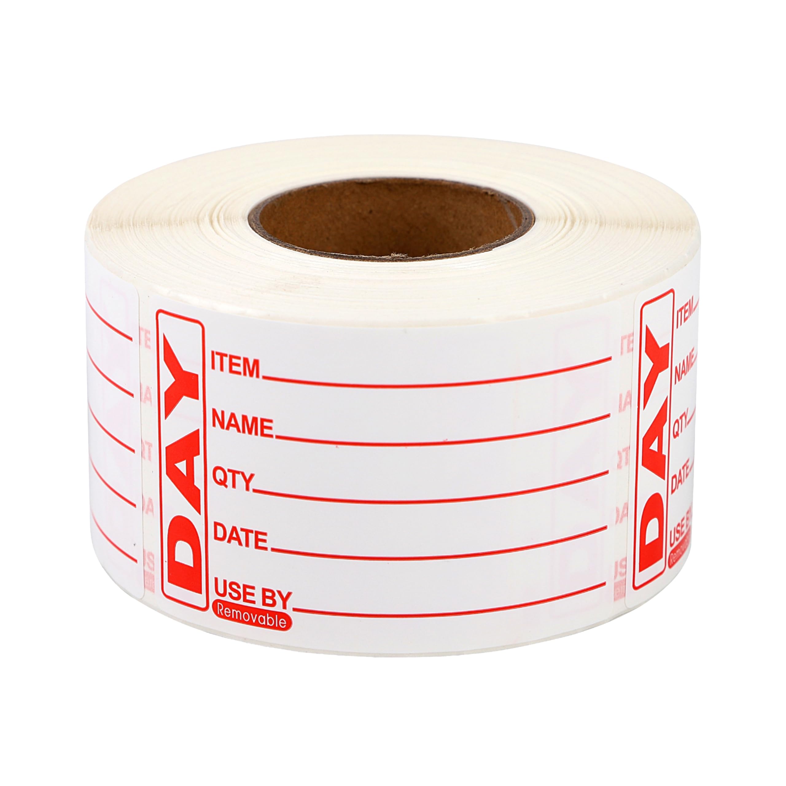 Double Dragon Premium Freezer Labels, 500 Counts (1 Roll), 2" x 3" (49 x 75mm), Waterproof & Writable Stickers with Strong Adhesive for Food Containers, Baby Pots, Jars & Meal Prep, Secure in Freezer