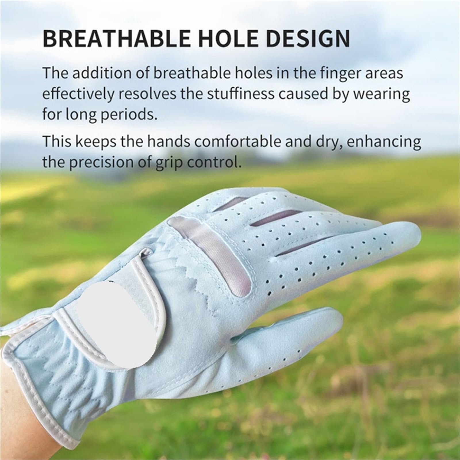 Guantes De Golf Guante de Golf Profesional de Tela Suave y Transpirable for Mujer, Mano Izquierda y Derecha, 1 par Golf Guantes