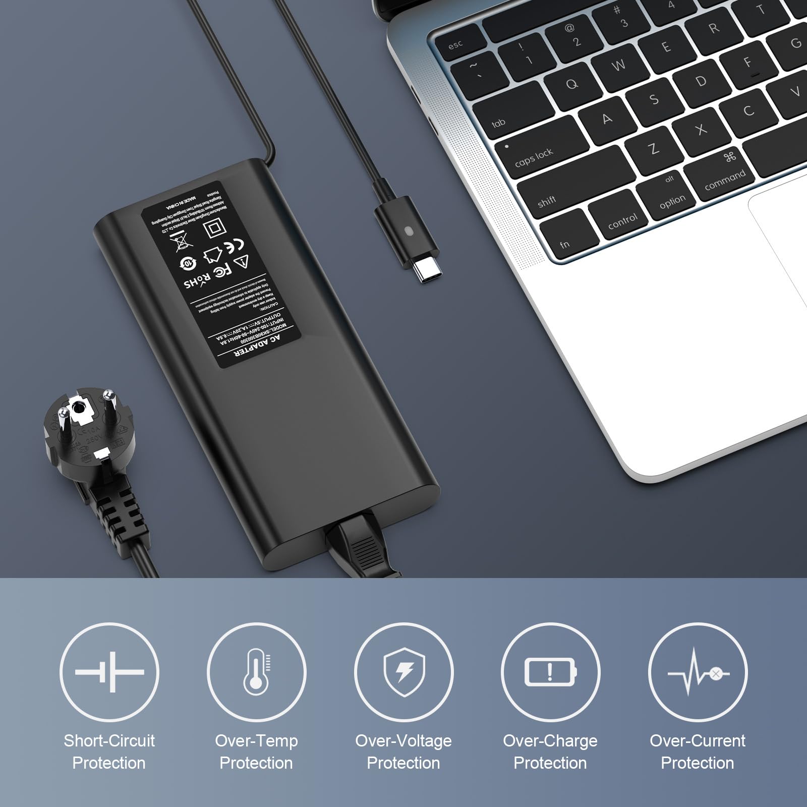 Dell 130W USB-C/USB Type C Replacement AC Adapter For Precision 5530 2in1,XPS 15 2in1 9575,DP/N 0M0H25/M0H25,0K00F5/K00F5,Model DA130PM170,HA130PM170 (Power Cord Included)- Black