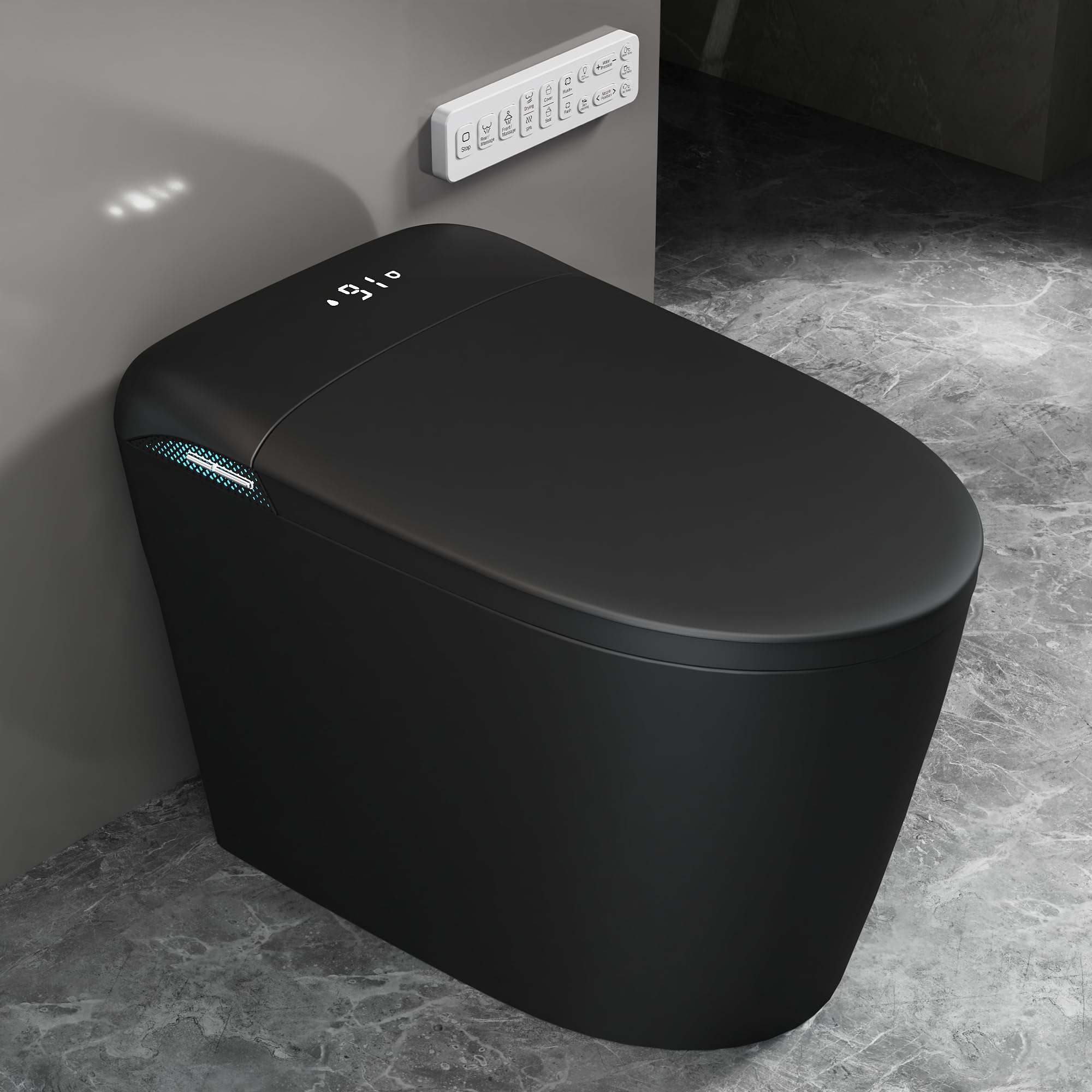 TOTTE Smart Toilet with Bidet in, Auto Open Lid, Foam Shield, Heated Seat