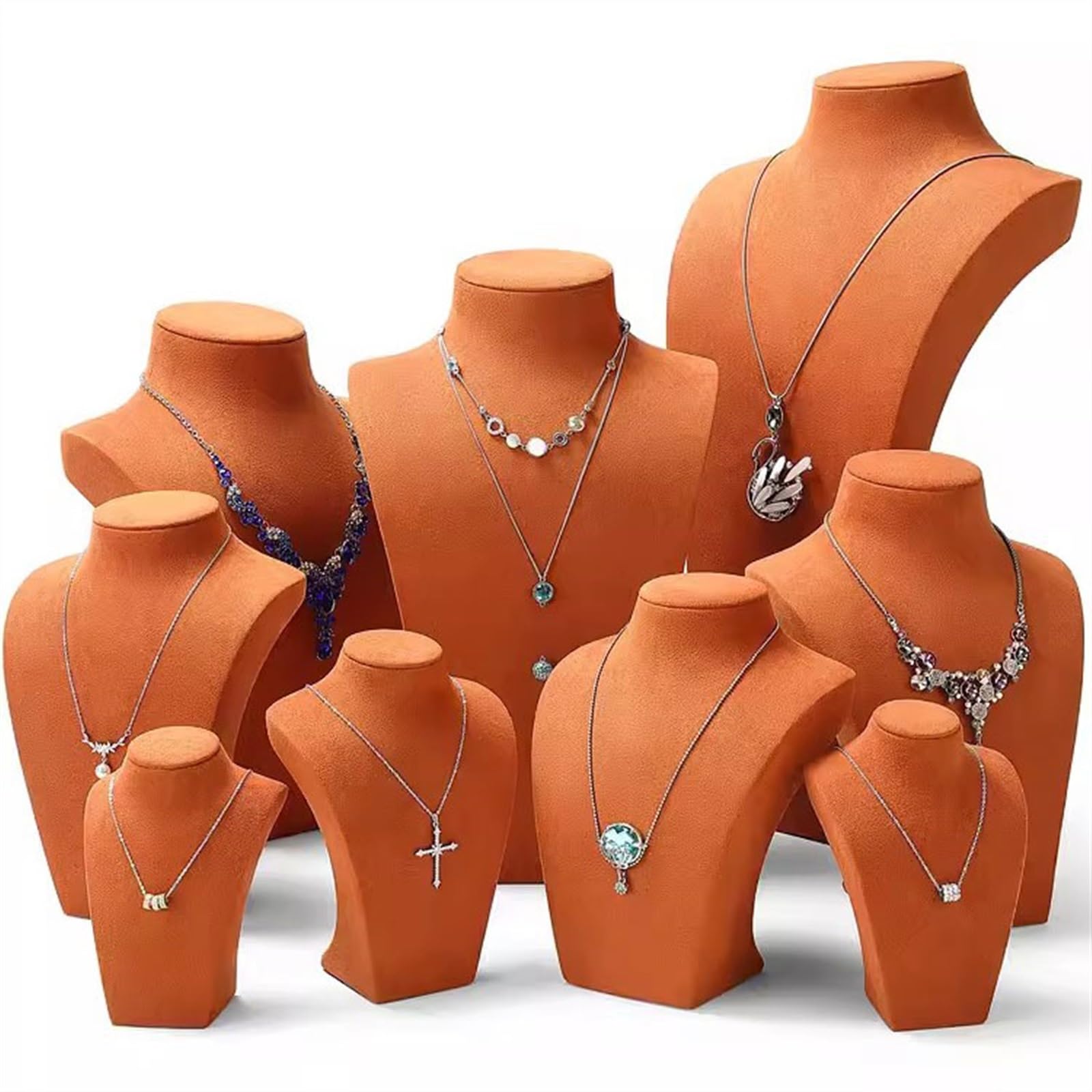 Schmuckaufbewahrung 3D Halskette Schmuck Display Büste Ständer Dimensional | Freistehender Anhänger-Kettenhalter, Aufbewahrungsorganisator(18*9.5*25cm)