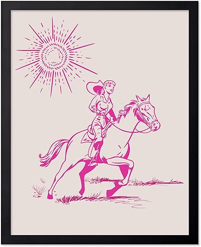 Miniatura 68 de Poster Master Póster con texto en inglés "You've Yeed Your Last Haw", estampado retro de vaquero rosa, arte occidental, arte moderno, arte del