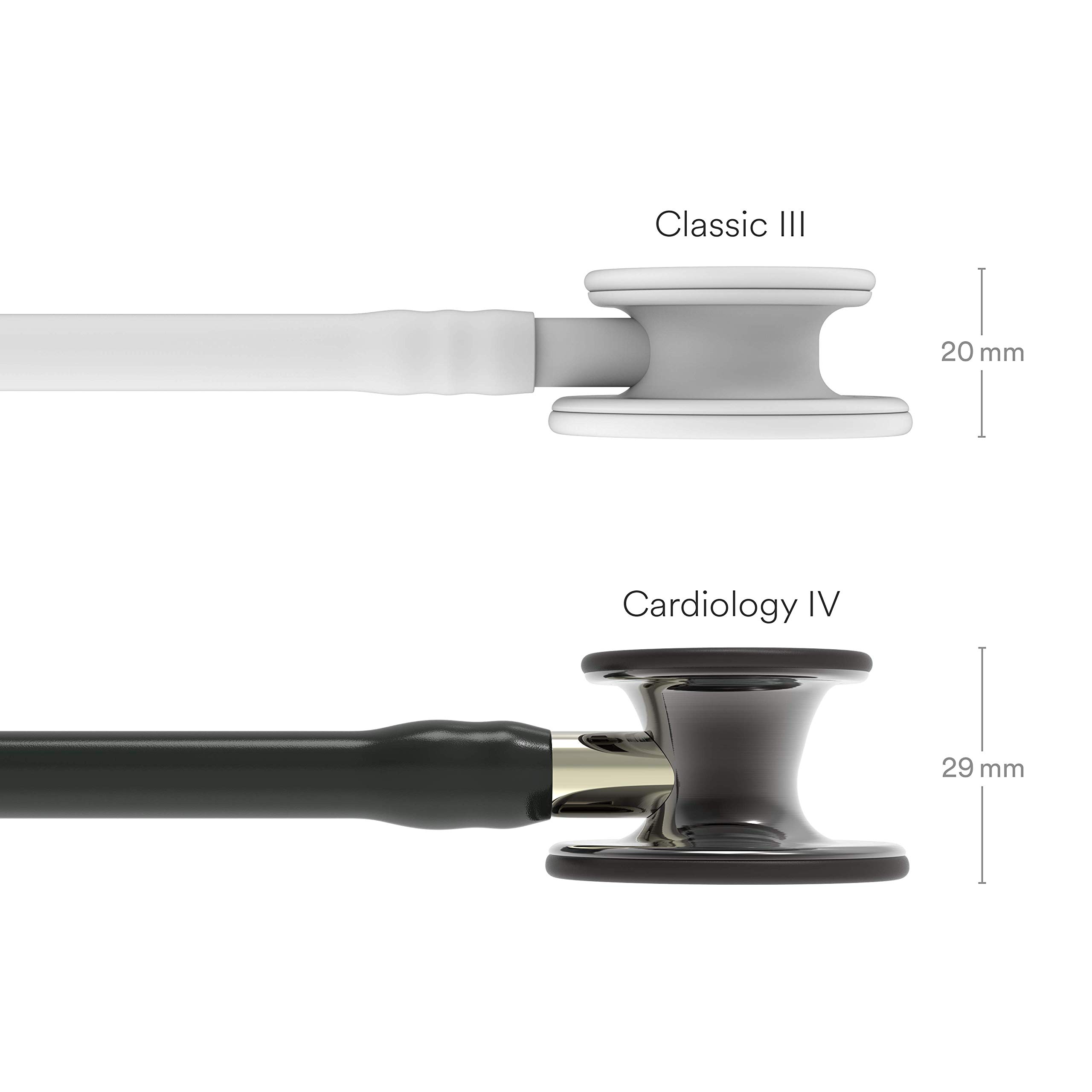 3M Littmann Cardiology IV Estetoscopio con Grabado Gratuito y Linterna Pupilar de Regalo (Negro/Smoke Edition/High Polish/Champagne Stem)