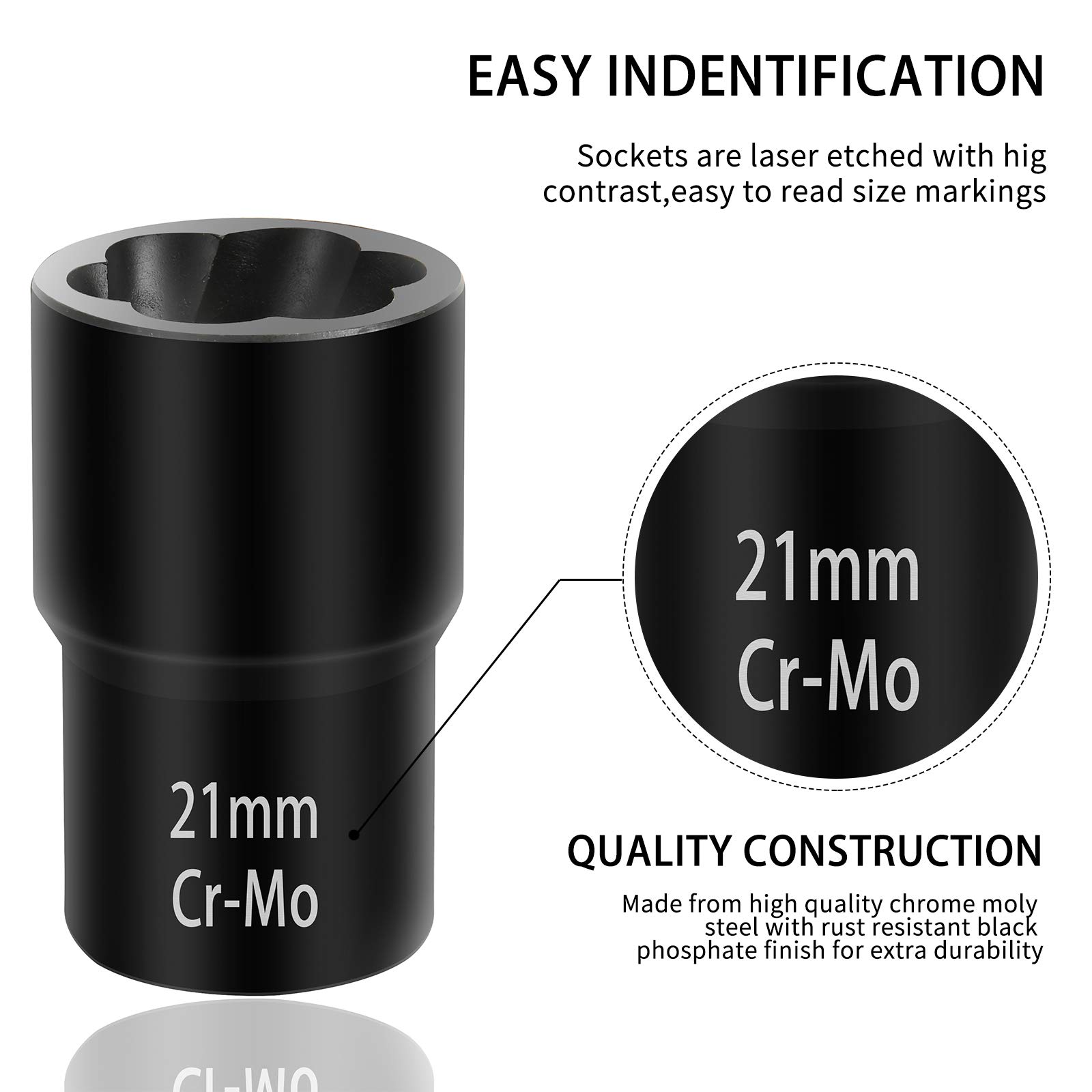 Buy Twist Socket Set Lug Nut Remover Extractor Tool 5 Piece Metric Bolt and Lug Nut Extractor