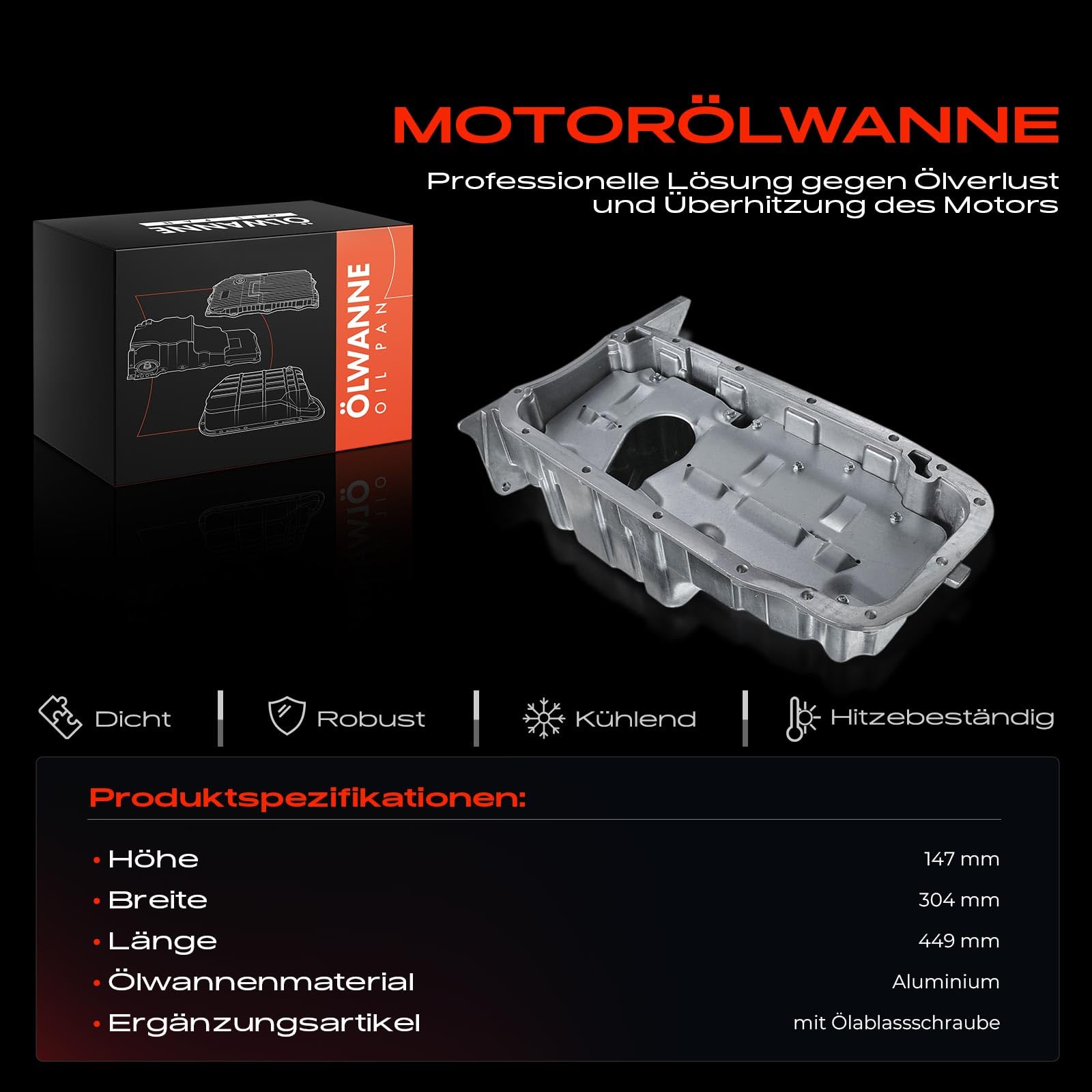 Frankberg Ölwanne für Astra G F48 F08 F67 T98 F07 F69 Vectra B J96 38 31 Zafira A F75 T98 1.8L Benzin 1995-2005 90536418