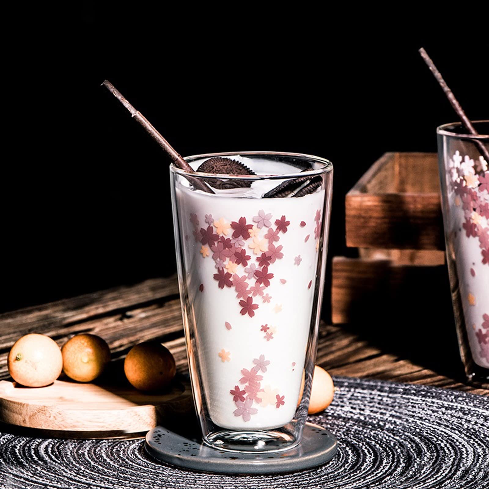 ESOUY Szklanki do picia podwójna ścianka szklanki do picia szkło odporne na ciepło kubek do piwa szklanki do wody do picia soku kawy kubek do latte kieliszek do wina kieliszek do wina