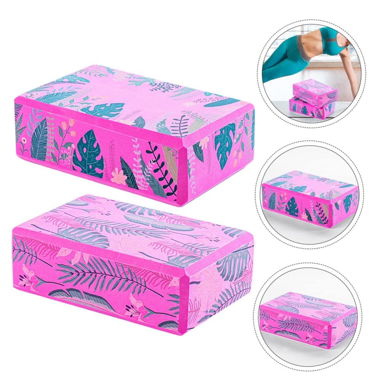 Mipcase 6 Pezzi 1 Set Mattone Yoga Ad Alta Densità Blocco Antiscivolo Polso Yoga Mattone Yoga in Sughero Semplici Cuscinetti Per Lo Yoga Mattoncini Fitness Bambino Dedicato Eva Blocchi