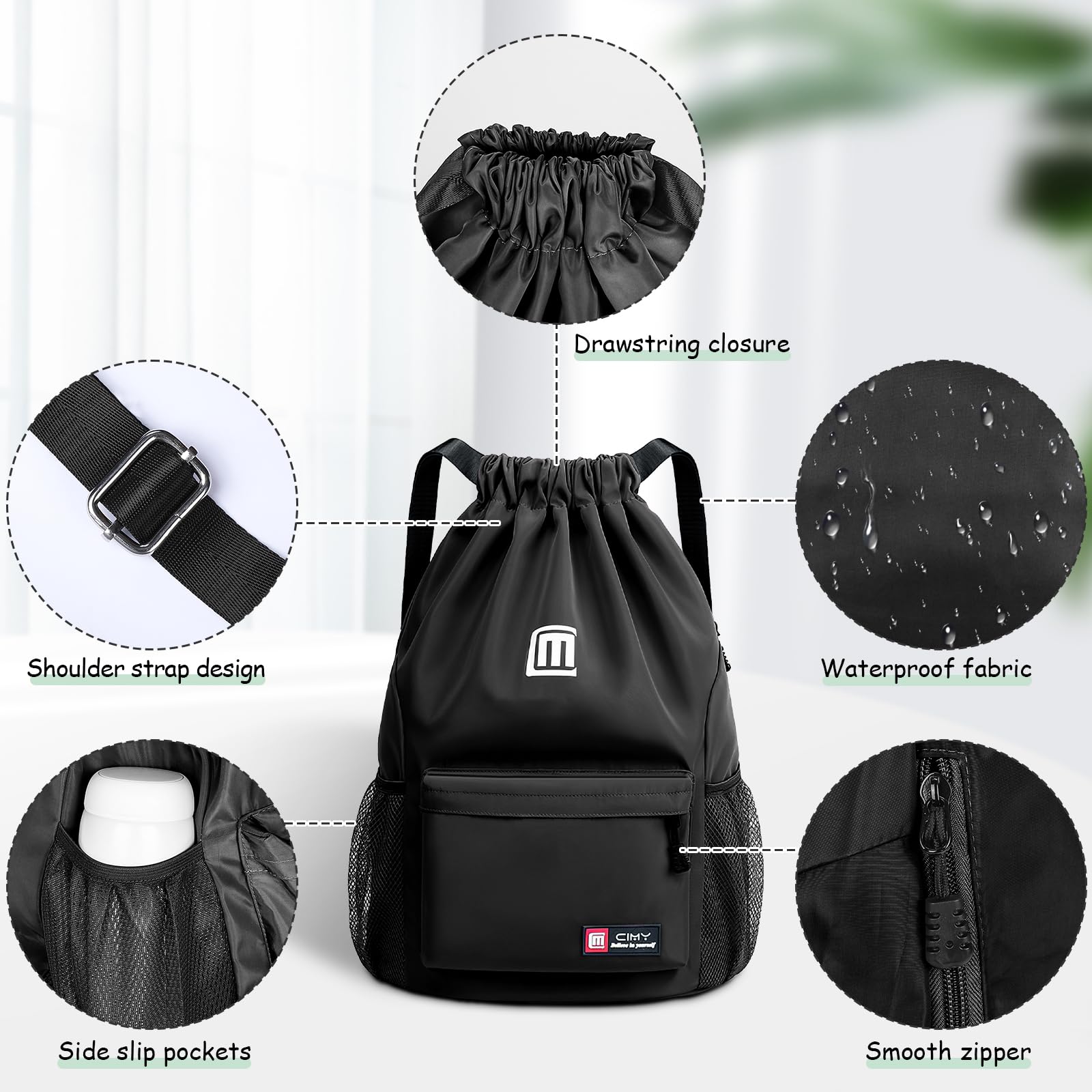 Fadeeg Sacca Sportiva,Unisex Sacchetto Sportivo Borsa Con Coulisse Sacca Palestra Sacchetta Sportiva Per Bambini E Adulti