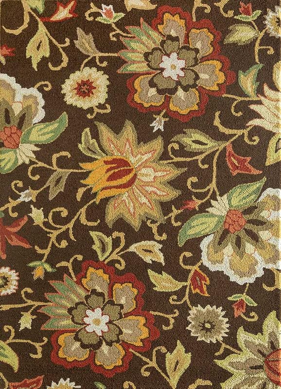 Image of Handmade Premium AFIFA Collection Woollen Rug Loop Pile Floral Hand Tufted Carpet for Living Room Bedroom Drawing Room Hall and Floor 3X5 Size