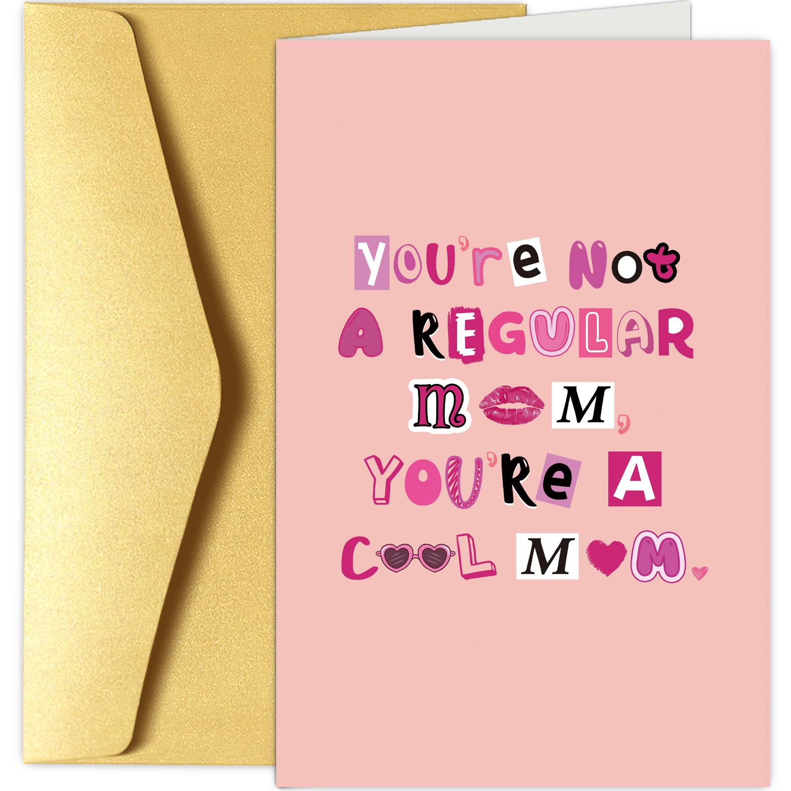 Cool Mom Birthday Card - Funny Greeting Card For Mom, Daughter, Sister & Bestie