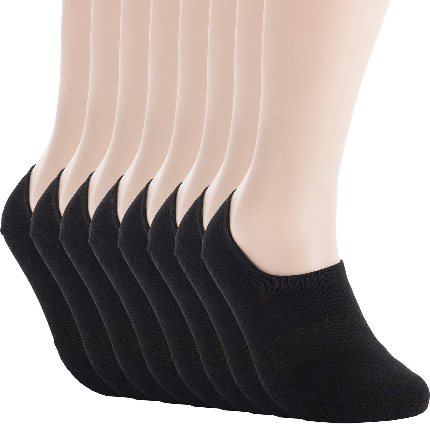 Pro MountainNo Show Socks Wide Toe Box For Health Bunion Unisex Size S to X-Large Cotton Cushion Footies