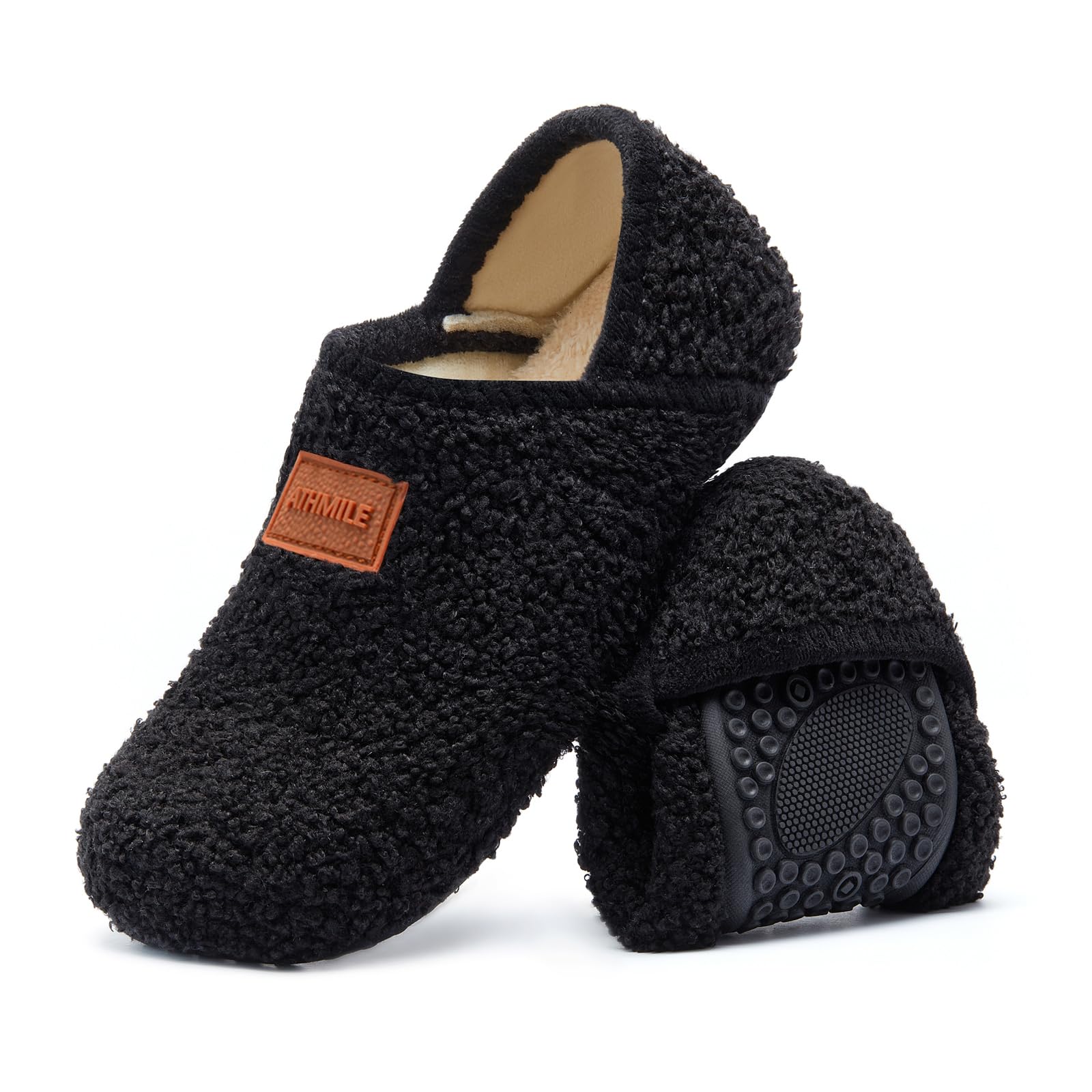 ATHMILE Slippers for Women Men House Slippers Slip on Barefoot Shoes Slipper Socks Light Cozy Slippers for Indoor Bedroom Yoga Outdoor