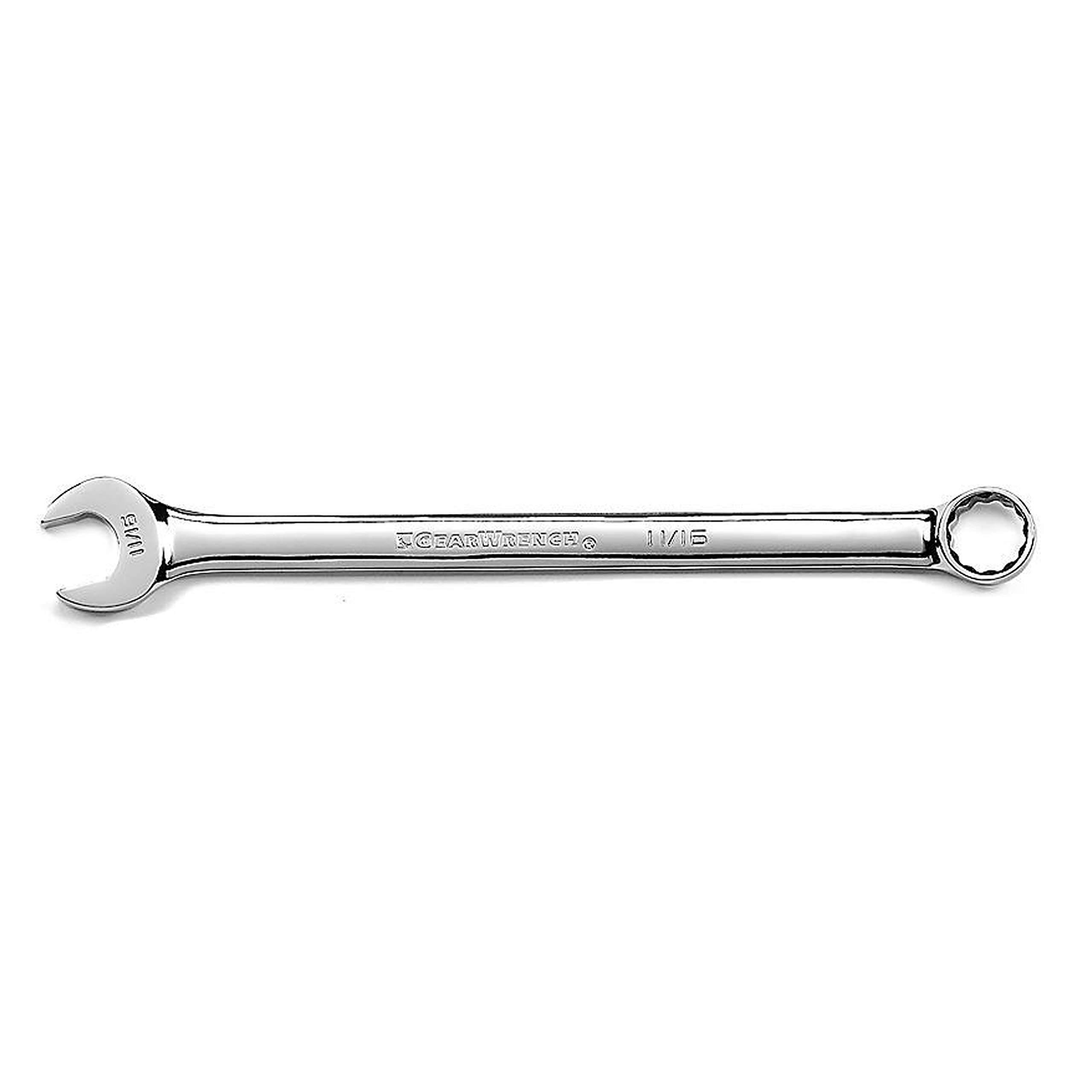 GEARWRENCH Long Pattern Combination Wrench 11/16", 12 Point - 81659, Chrome