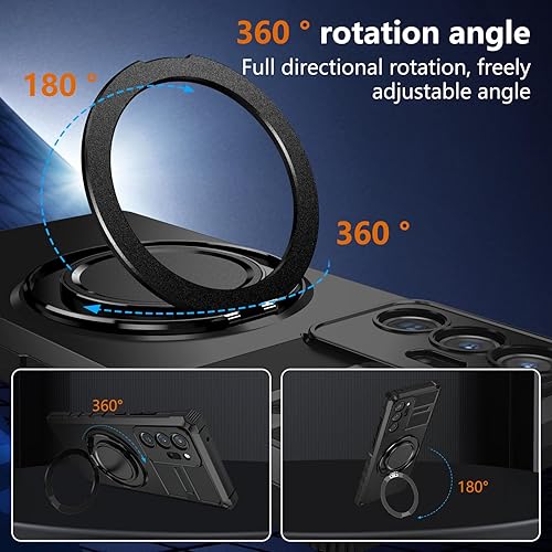 Miniatura 5 de Funda magnética para Samsung Galaxy Note 20 Ultra compatible con carga inalámbrica MagSafe, con 1 protector de pantalla, anillo de soporte integrado