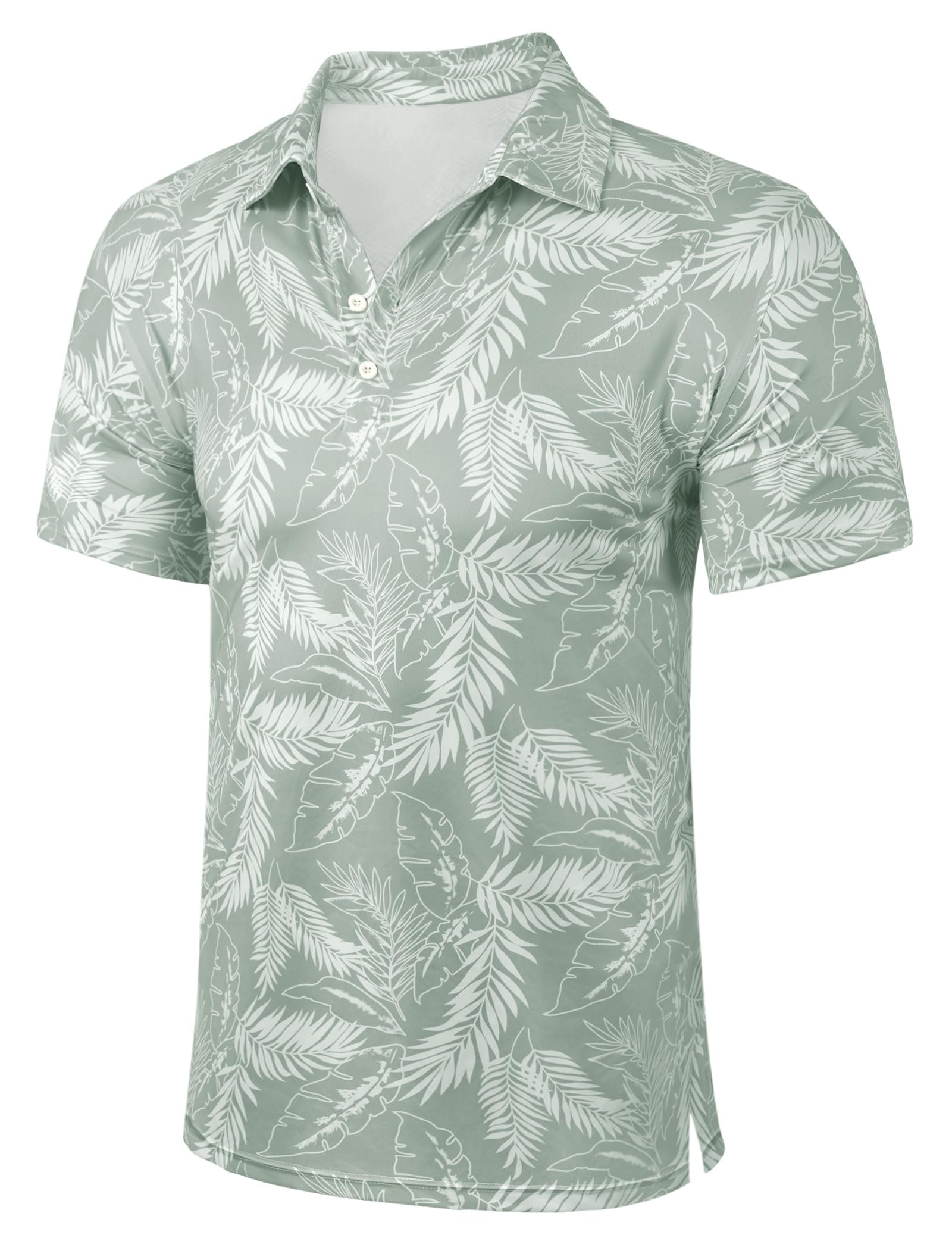 Sterope Golf Shirts for Men Quick Dry Short Sleeve Print Performance Moisture Wicking Shirts