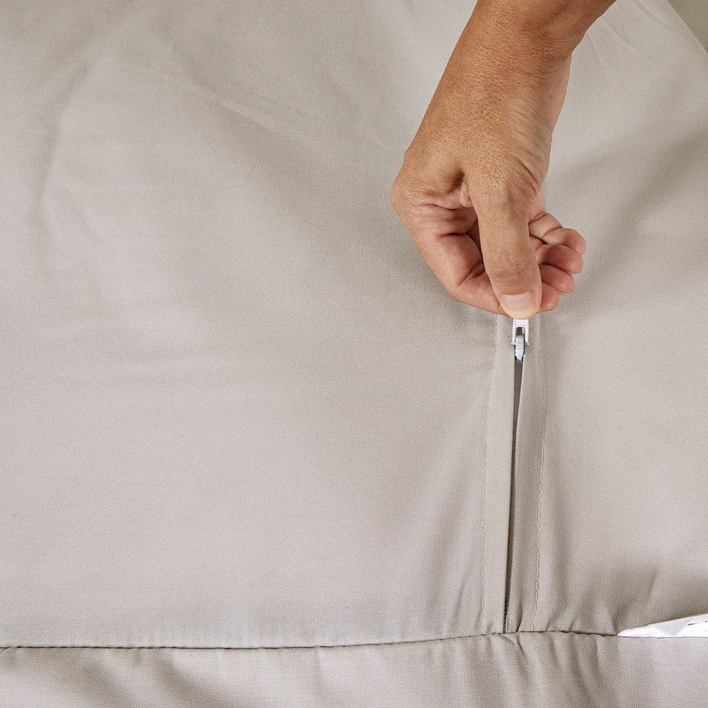 10XDIEZ Funda saco ajustable algodón naia beig (Beige - Cama 105cm)