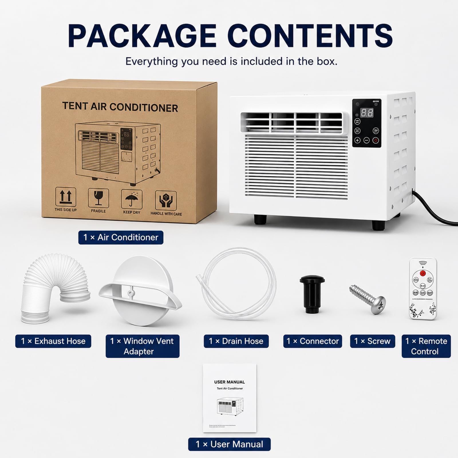 Aire Acondicionado Portátil, Unidad De Aire Acondicionado Pequeña De 1876 Btu Con Control Remoto, Modo Dual De Refrigeración Y Deshumidificación, Temporizador De 24 Horas, 280 W De Baja Potencia
