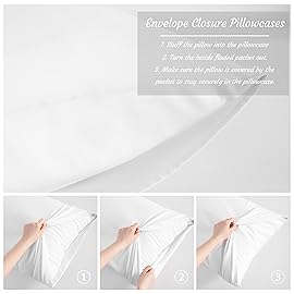 NTBAY Toddler Pillow Cases Set of 2, 2 Pack Brushed Microfiber 14x20 Pillow Cases, Soft, Wrinkle, Fade, Stain Resistant White Pillow Cases with Envelope Closure, 14x20 Inches, White