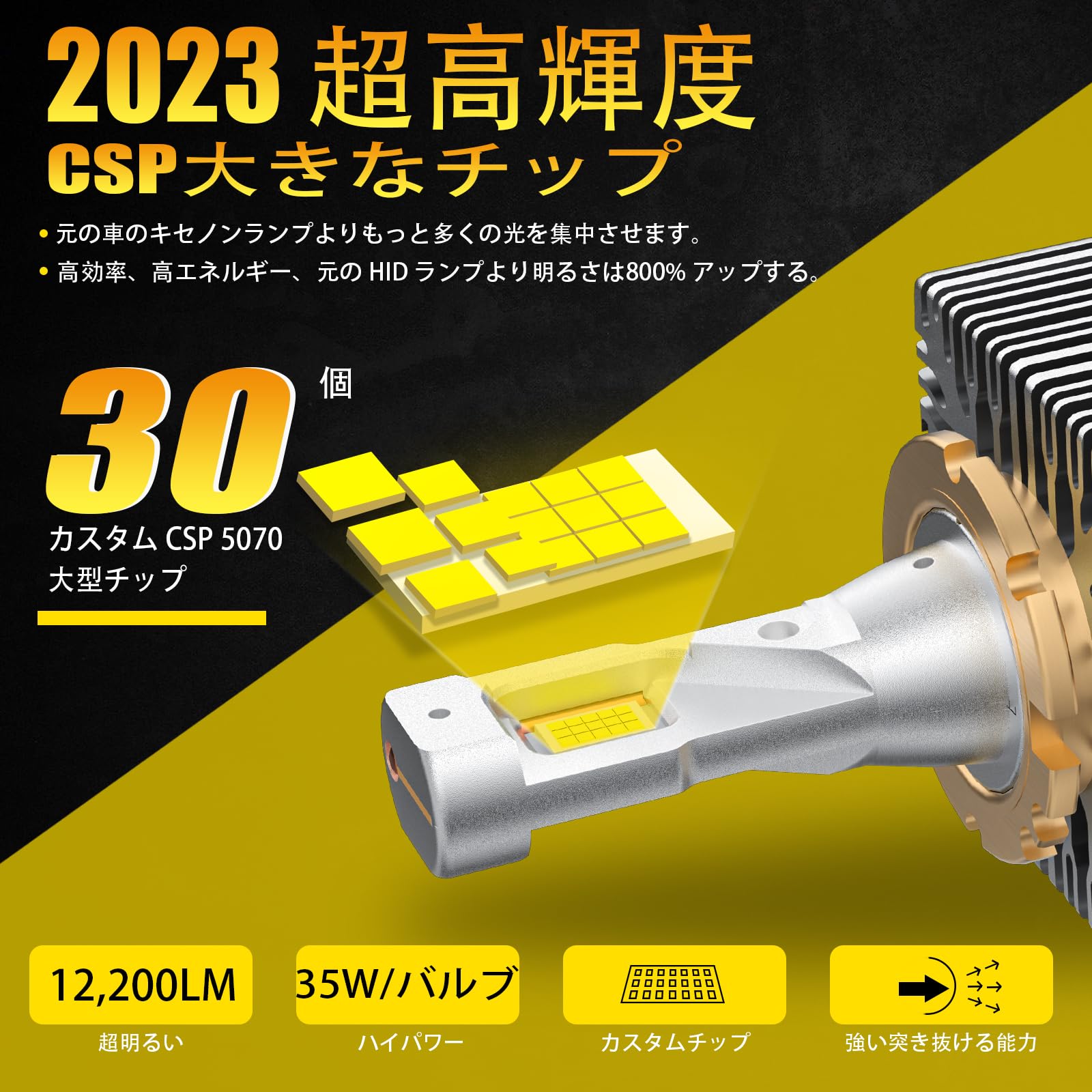 Amazon | AILEO D1S LED ヘッドライト 車検対応 12200lm 爆光 d1s led 