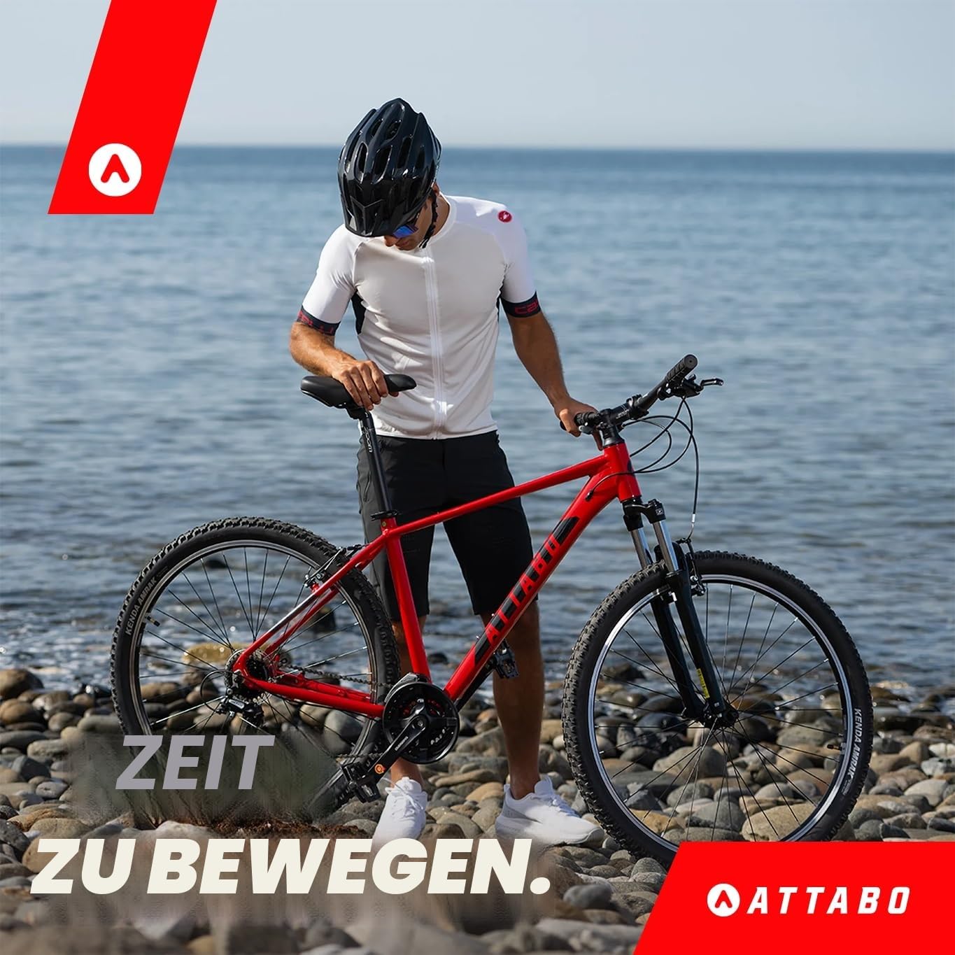 ATTABO Herren Fahrrad Alpe 1.0 mit Aluminiumrahmen 17-21" Ergonomischer Lenker V-Brake Blau Mountainbike mit 29" Rädern mit Zubehör Verstellbarer Sattel 21-Gang Schaltung