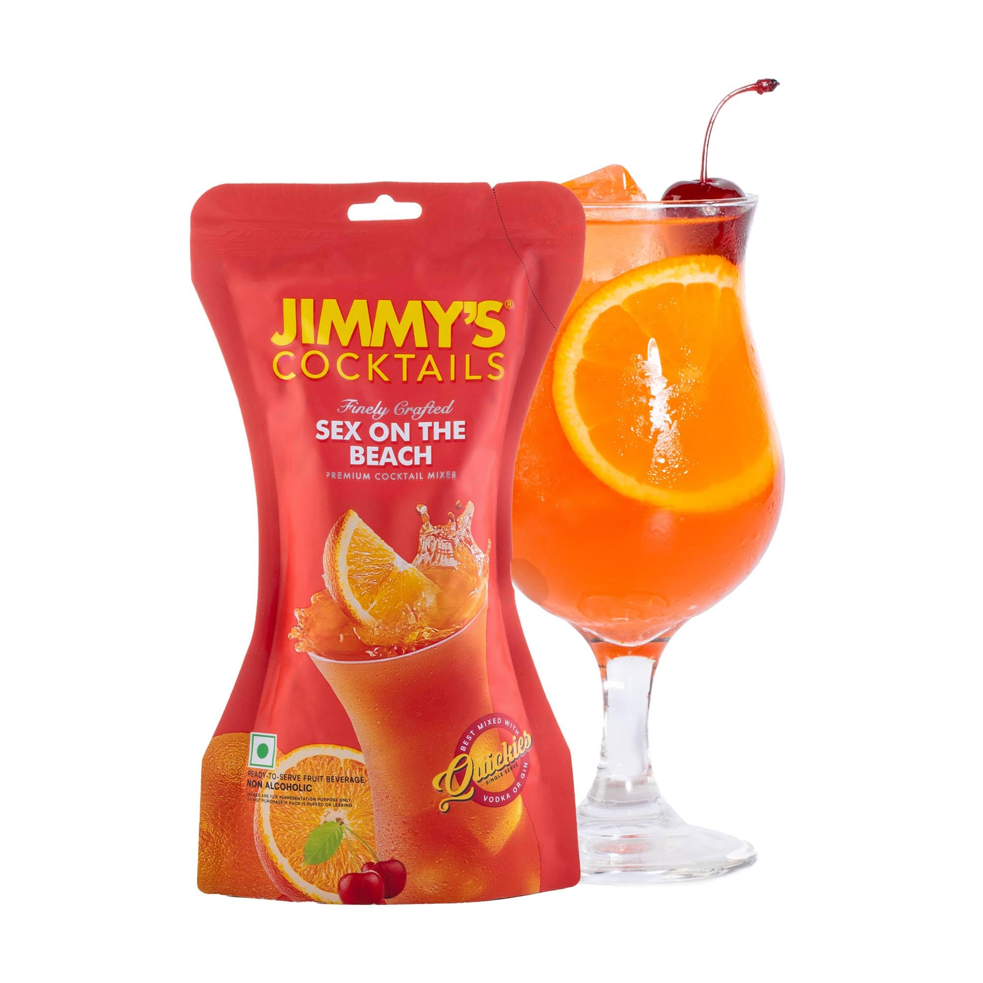 Jimmys Sex On The Beach Cocktail Mixers Quickies Pouch - 12 Pack - 1 Drink Per Pouch - Premium Cocktail Mixer for Vodka and Gin Lovers | Perfect Blend for Your Home Bar (B0D9Y7WFWZ) Amazon Price History, Amazon Price Tracker