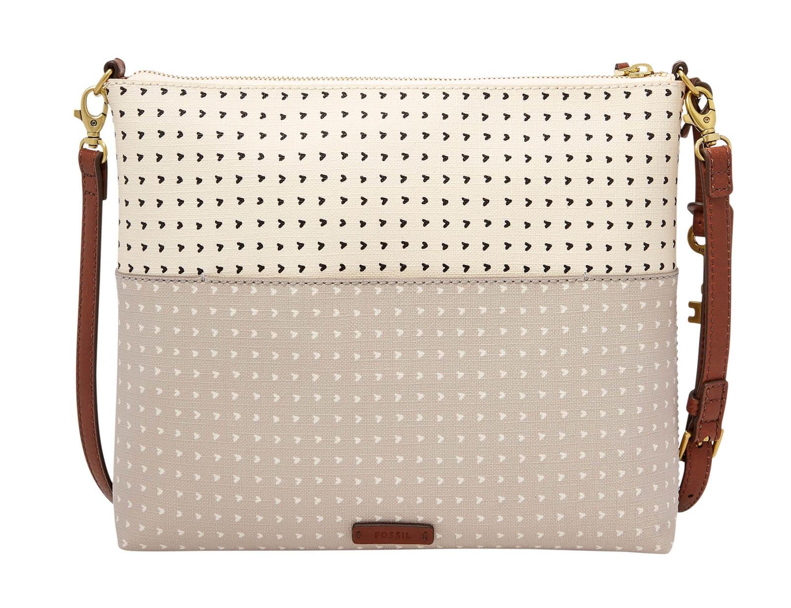 Fossil Women's Fiona Crossbody, 30.1752 Cm X 6.985 Cm X 25.0952 Cm Size: Standard, Gray