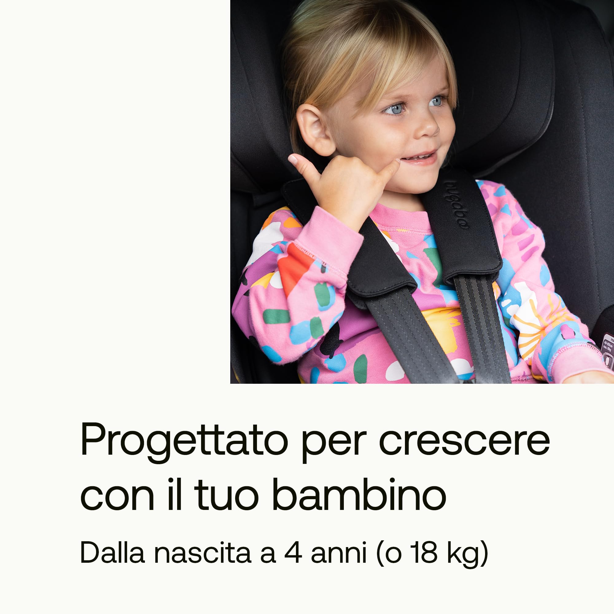 Bugaboo Owl by Nuna Seggiolino Auto da 0 a 4 Anni, 0-18 kg, Rotazione 361 | Orientamento Fronte Strada o in senso Contrario di marcia, Gruppo 0+/1, Top Comfort, Telaio Rinforzato, Black