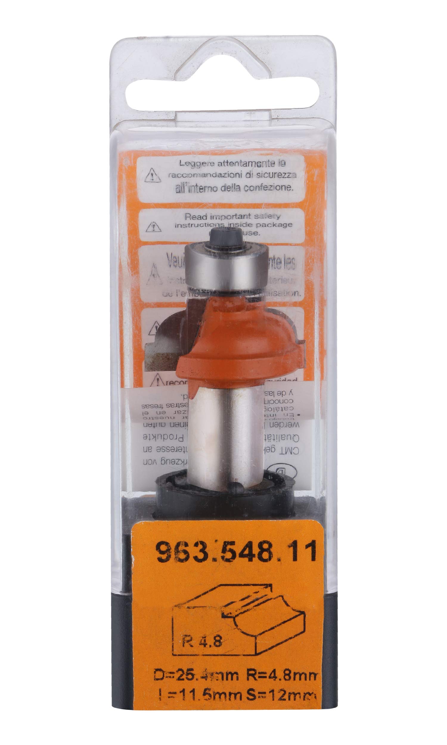 CMT Orange Tools Fraise à Doucine Romaine Carbure HW S=12 D=31.75 R=8