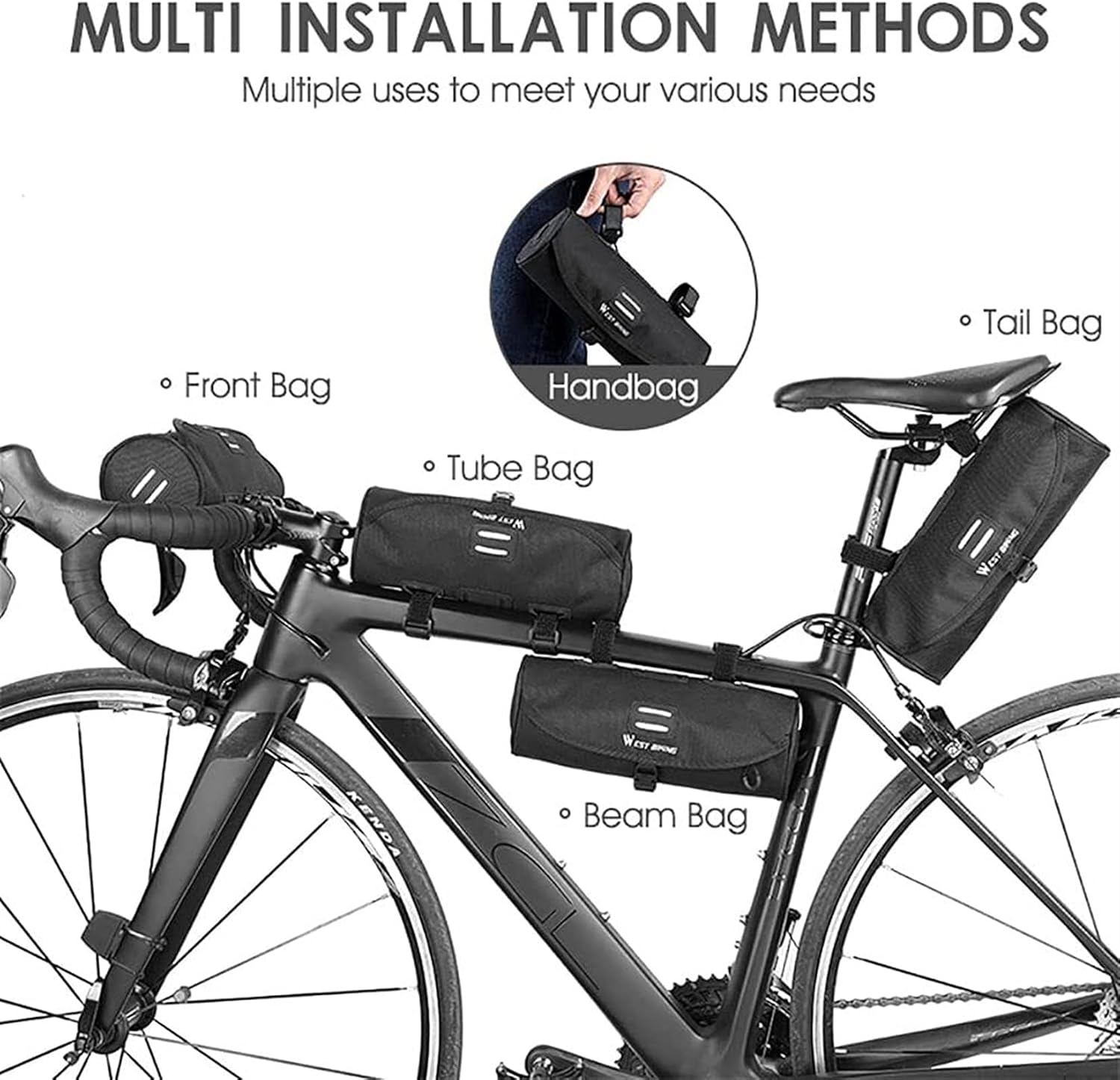 Bicycle Handlebar Chartered Front Bag, Riding Equipment, Bicycle Bag, Front Bag, Upper Tube Bag